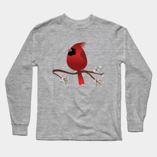 Cute egg shaped Northern cardinal Long Sleeve T-Shirt